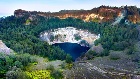Alamy One of Mount Kelimutu’s picturesque lakes (Credit: Alamy)