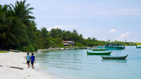 Diane Selkirk Walking along a village beach (Credit: Diane Selkirk)