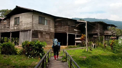 Marlene Goldman One of the 17 villages in Upper Baram’s Penan Peace Park (Credit: Marlene Goldman)