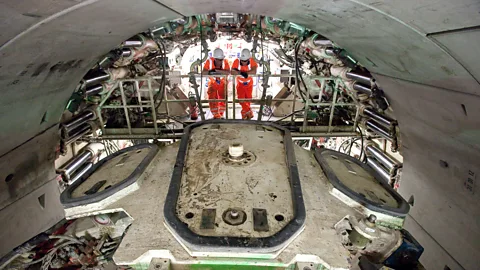 Crossrail Each crew of 15 works a 12-hour shift under the tunnels (Credit: Crossrail)