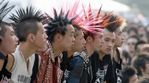 Chien-Min Chung/In Pictures/Corbis Chinese rock musicians flout convention with their punk hairstyles at the Beijing Midi Modern Music Festival (Credit: Chien-Min Chung/In Pictures/Corbis)
