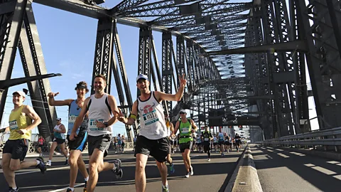 Greg Wood/Getty Sydney's Running Festival on the Harbour Bridge (Credit: Greg Wood/Getty)