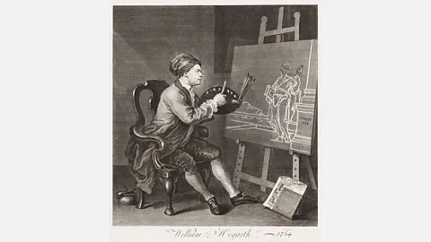 Städel Museum – ARTHOTHEK The self-portrait Hogarth Painting the Comic Muse shows the artist at work (Credit: Städel Museum – ARTHOTHEK)