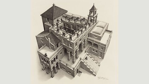 2015 The M.C. Escher Company – Baarn, The Netherlands Escher was known for executing his prints to a very high level, such as Scaffold Ascending and Descending (1960). (Credit: 2015 The M.C. Escher Company – Baarn, The Netherlands)