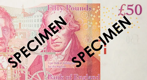 BBCW Here, the EURion appears on a £50 note (Credit: BBCW)