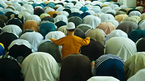 Getty Images During Ramadan, Muslims pray in a mosque near Safa Park in Dubai. (Credit: Getty Images)