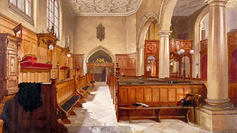 Heritage Image Partnership Ltd/Alamy Attendance at the chapel, which has changed little from when John Crowther painted it in 1885, is not mandatory for the brothers (Credit: Heritage Image Partnership Ltd/Alamy)