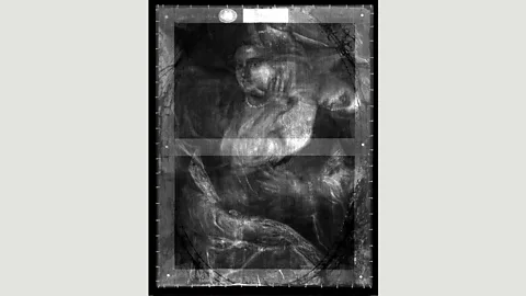 English Heritage/Hamilton Kerr Institute X-ray analysis revealed the ghostly form of another, earlier composition (Credit: English Heritage/Hamilton Kerr Institute)