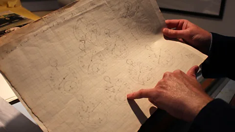 Chris Baraniuk Preparing a design with sketches (Credit: Chris Baraniuk)