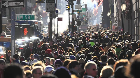 Getty Images Life in Manhattan is overcrowded but well-connected to services (Credit: Getty Images)