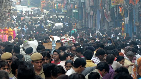 Getty Images When in Delhi, it can be hard to fathom the idea that the world will become more populated (Credit: Getty Images)