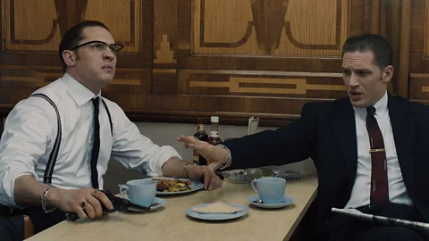 StudioCanal Tom Hardy as both of the Kray twins in Legend (Credit: StudioCanal)