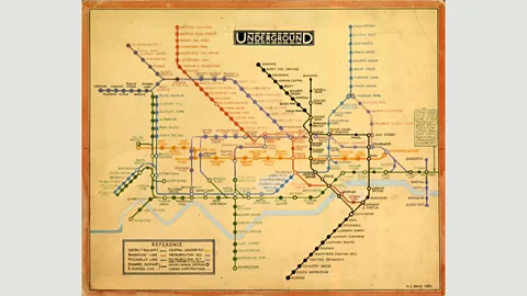 TfL from the London Transport Museum collection Harry Beck’s streamlined 1931 map of the London Underground echoes the era’s hunger for innovative modernity (Credit: TfL from the London Transport Museum collection)