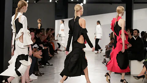 JP Yim/Getty Images There were flouncy ruffles and flamenco tinges at Proenza Schouler (Credit: JP Yim/Getty Images)