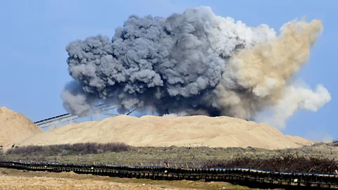 MOD The Bermondsey bomb was destroyed by the British army at Cliffe in Kent (Credit: MOD)