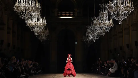 Miguel Medina/Getty Images Yohji Yamamoto’s show took place in the opulent surrounds of Paris’ Hôtel de Ville (Credit: Miguel Medina/Getty Images)