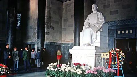 Alain Le Garsmeur/Getty The stone image of Chinese leader Sun Yat-sen (Credit: Alain Le Garsmeur/Getty)