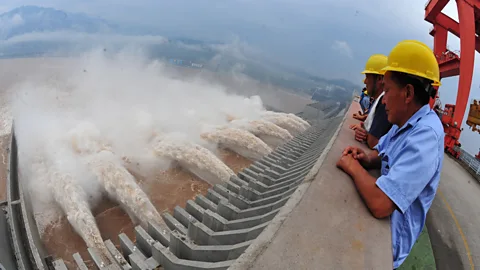 Getty Images The Three Gorges Dam has so far prevented the kind of flood that has killed millions over the ages (Credit: Getty Images)