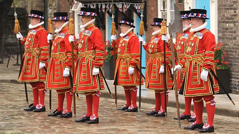 Nick Wilkinson/Newsteam/Historic Royal Palaces The Beefeaters wear Tudor state dress at the State Parade for Her Majesty's Diamond Jubilee in 2012 (Credit: Nick Wilkinson/Newsteam/Historic Royal Palaces)