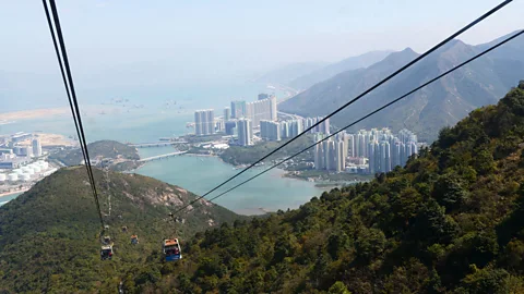 AFP/Getty Overlooking the water surrounding Lantau Island in Hong Kong (Credit: AFP/Getty)