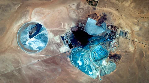 Google Earth Copper and gold mine, Akjoujt, Mauritania (Credit: Google Earth)