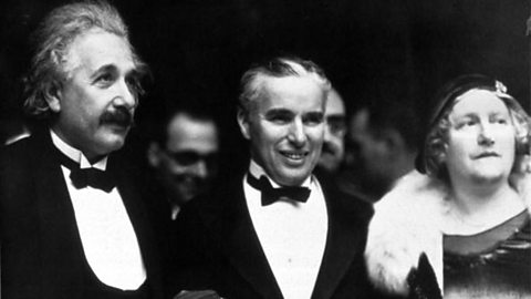 Einstein with Charlie Chaplin.