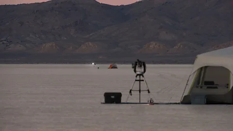 Northrop Grumman You may be able to see a pinprick of light in the distance, designed to simulate a star in desert tests (Credit: Northrop Grumman)