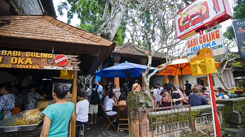 chee.hong/Flickr/CC BY 2.0 Ibu Oka restaurant is famous for its babi guling (Credit: chee.hong/Flickr/CC BY 2.0)