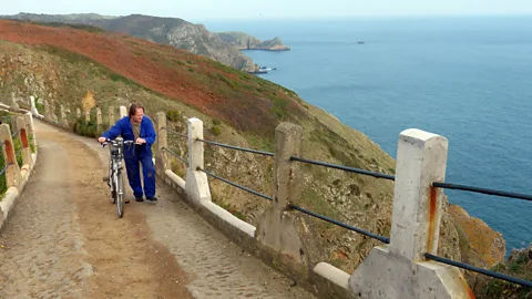 Norman Miller With no cars on the island, this was the writer’s transport to La Coupee (Credit: Norman Miller)