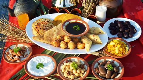 Barjeel Heritage Guest House A traditional Emirati breakfast spread at Barjeel (Credit: Barjeel Heritage Guest House)