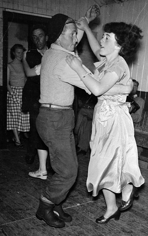 A couple dancing at a crofter's ceilidh