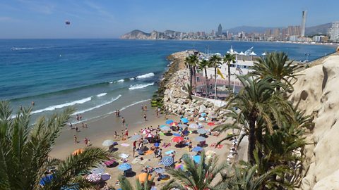 Benidorm, Spain is a popular tourist destination