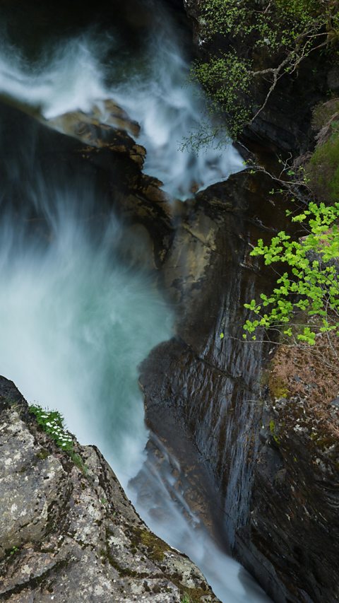 The Lin of Quoich Deeside in Aberdeenshire, Scotland