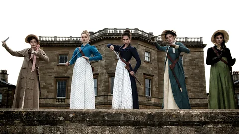 PR Pride and Prejudice and Zombies sees the Bennet girls defend themselves against a bloodthirsty army of the undead. (Credit: PR)