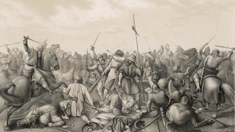 Illustration depicting the Battle of Stamford Bridge