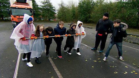 Will pulleys allow children to beat Britain’s strongest man?