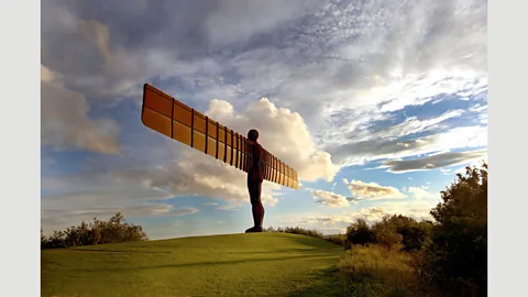 Keith Ramsden/Alamy With its 54m wing span, Antony Gormley’s Angel of the North has been an iconic sight in Gateshead, England since its 1998 installation (Credit: Keith Ramsden/Alamy)