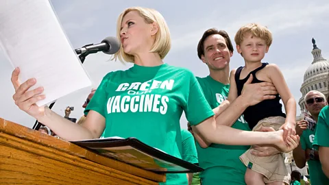 Getty Images Jim Carrey and his former partner Jenny McCarthy campaigned about the risk of toxins in vaccines, despite abundant evidence suggesting there is no danger (Credit: Getty Images)