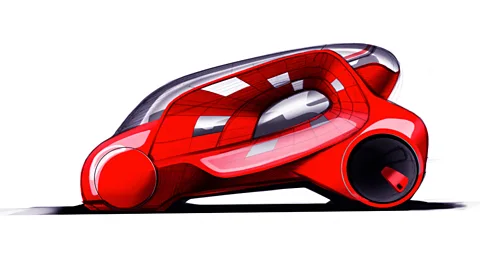 Marcello Raeli The driverless vehicle is designed to serve alongside London’s public transport (Credit: Marcello Raeli)