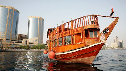 Dhow tours ply Dubai Creek