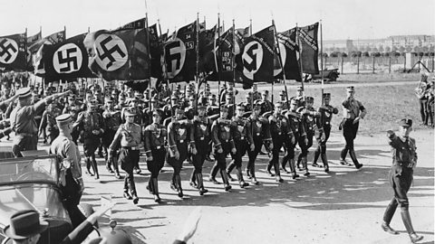 Photo of an SA parade in Nuremberg