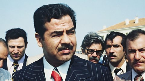 Getty Images Saddam Hussein was the Iraqi defence secretary when he first contacted Bull (Credit: Getty Images)