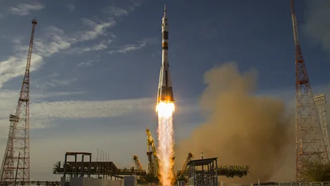 Getty Images The Soyuz rocket launching from Baikonur, Kazakhstan (Credit: Getty Images)