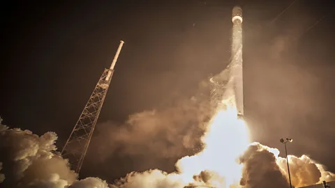 SpaceX/Public Domain Falcon 9 launches from Cape Canaveral, delivering two satellites to orbit (Credit: SpaceX/Public Domain)