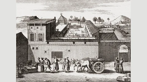 Classic Image/Alamy The East India Company factory at Surat, shown here in 1680 (Credit: Classic Image/Alamy)