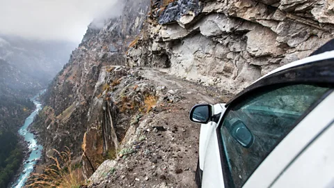 Himanshu Khagta Five of us packed into a car to traverse the Pangi via Kishtwar road (Credit: Himanshu Khagta)