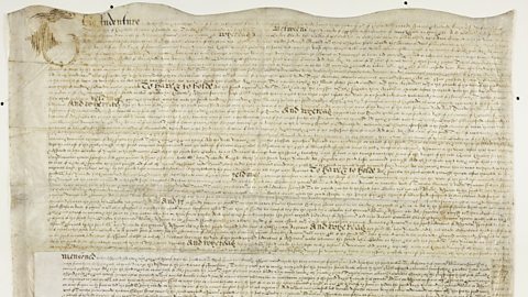 A document confirming Shakespeare's purchase of a tithe costing £440 in 1605. 