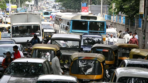 Alamy Deborah Manzoori’s family was advised to get a chauffer to avoid driving in Bangalore, which can be dangerous for those not used to the roads (Credit: Alamy)