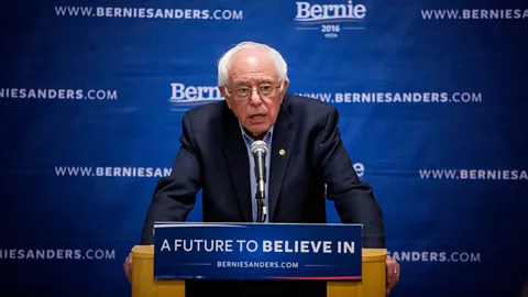 Eric Thayer/Getty Images If Bernie Sanders wins, the financial sector could be in trouble as he has said that he’d like to break up the banks. (Credit: Eric Thayer/Getty Images)