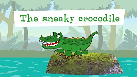 Look at the sneaky crocodile